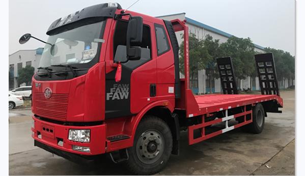 國六解放J6單橋平板運輸車